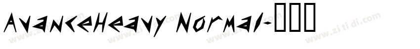 AvanceHeavy Normal字体转换